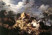 Roelant Savery Horses and Oxen Attacked by Wolves Norge oil painting reproduction